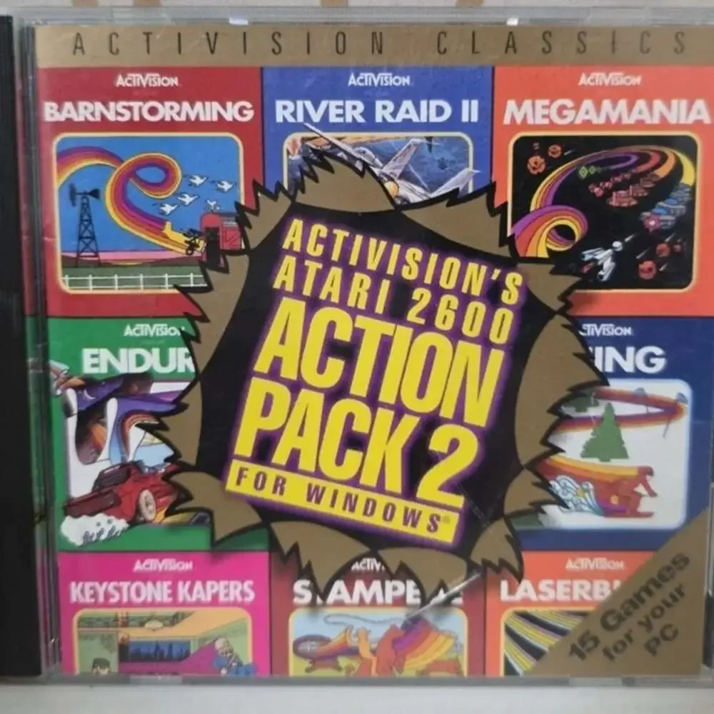 Vintage Activision's Atari 2600 Action Pack 2 (CD ROM, 1995) Big Box~ FREE SHIP!